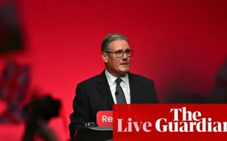 Starmer Claims Nigel Farage Dislikes Britain at Labour Conference – Live Updates on UK Politics