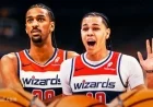 Alex Sarr Celebrates Kyshawn George with Wizards Fans