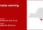 Orange County Freeze Warning: Temperatures May Drop to 31°F Until Sunday Morning
