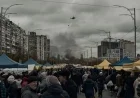 “Russian Ballistic Missile Hits Kyiv, Killing 2 and Injuring 12”