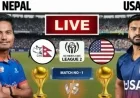 Monank, Smit Patel Stabilize USA in Nepal ICC Cricket Match: Live Score
