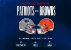 Patriots vs. Browns: How to Watch or Listen Live