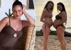Vanessa Hudgens Showcases Baby Bump in Floral Bikini