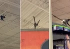 Monkey Swings from Rafters at Spirit Halloween Store