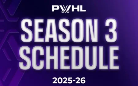 PWHL Reveals 2025-26 Season Schedule for Professional Women’s Hockey