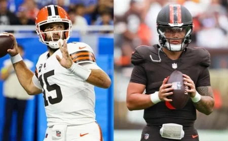 Browns Start Rookie Dillon Gabriel, Bench Flacco for London Game vs. Vikings