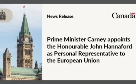 Prime Minister Carney Names John Hannaford as EU Personal Representative