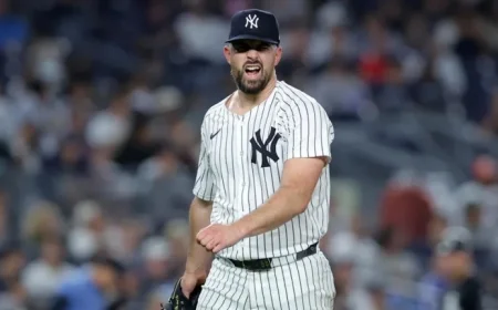 Yankees’ Carlos Rodon’s Wife Anxious Ahead of Red Sox Game 2