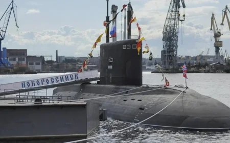 Alleged Russian Submarine Novorossiysk Exposed by Gibraltar Fuel Leak