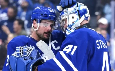 Maple Leafs Start Stolarz, Field NHL Roster Against Red Wings