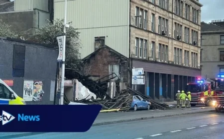 Storm Amy Batters Scotland: Building Collapses, Crushes Car