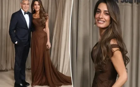 Amal Clooney Radiates Old Hollywood Glamour with George at Albie Awards
