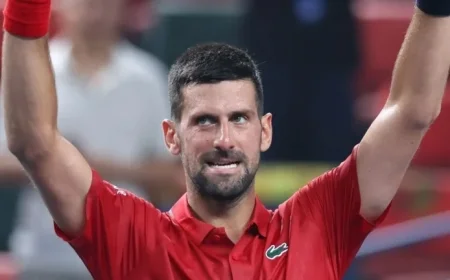 Djokovic Triumphs, Shelton Falls at Shanghai Tournament