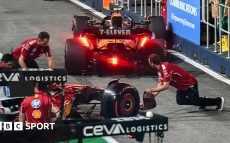 Norris and Leclerc Collide at Singapore; Piastri Leads Friday Practice