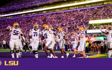 LSU vs. South Carolina Set for Night Kickoff at Tiger Stadium