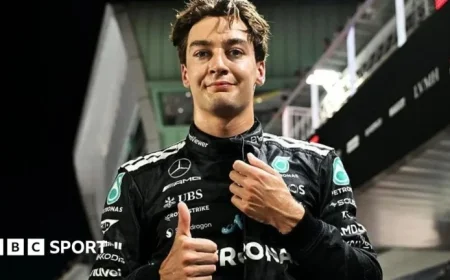 George Russell Secures Pole Position Over Max Verstappen at Singapore Grand Prix