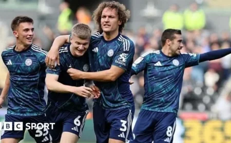Leicester City Triumphs 3-1 Over Swansea, Climbs to Third Place