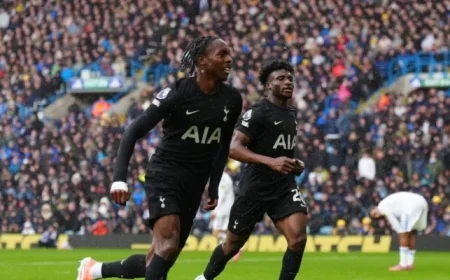 Tottenham Triumphs 2-1 Over Leeds United, Strengthening Their Position