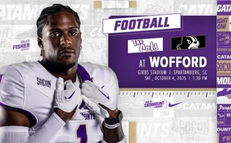 Catamount Football Resumes SoCon Play Saturday Against Wofford