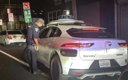 Waymo Car Stops Unmanned After Illegal U-Turn, San Bruno Police Scramble