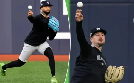 Yankees Add Luis Gil, Remove Mark Leiter Jr. in ALDS Roster Reveal