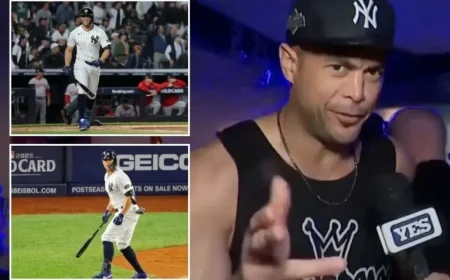 Giancarlo Stanton Apologizes for Mistake Following Yankees’ Wild-Card Victory