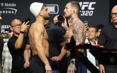 UFC 320: Ramiz Brahimaj Submits Austin Vanderford in Dominant Performance