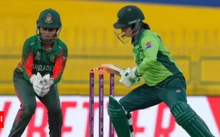 Pakistan Cricket: Nashra Sandhu Loses Wicket in Unusual Fashion – Watch