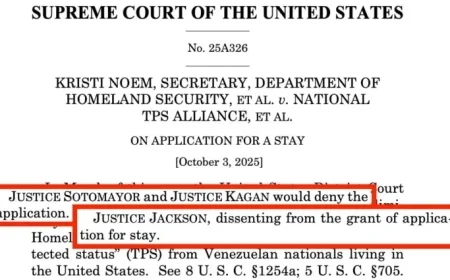Supreme Court Allows Noem to End Legal Status for U.S. Venezuelans