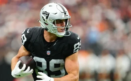 Raiders Anticipate Brock Bowers’ Absence in Game Against Colts Today