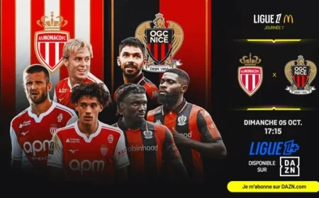 Watch AS Monaco vs. OGC Nice: Ligue 1 Streaming Details on DAZN