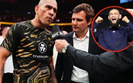 Alex Pereira Reacts to Khamzat Chimaev’s Surprise Callout After UFC 320 Victory