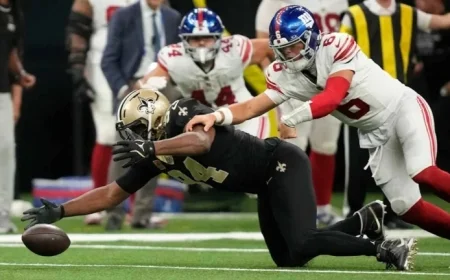 Cam Jordan Recovers Jaxson Dart Fumble | Saints vs. Giants Highlights | 2025 NFL Week 5