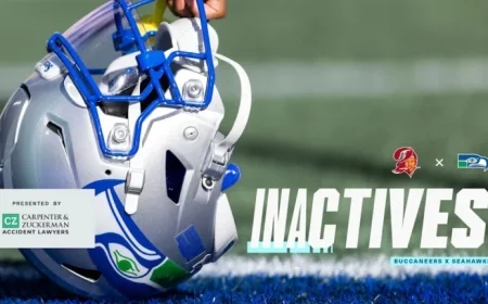 Seahawks vs. Buccaneers Week 5: Inactive Players Announced