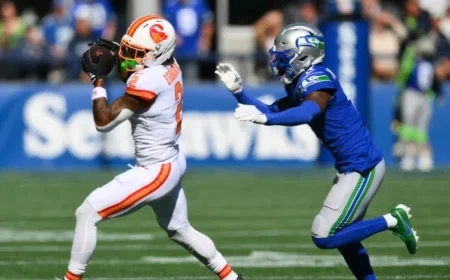 Emeka Egbuka’s Fifth Touchdown Secures 21-14 Lead for Bucs