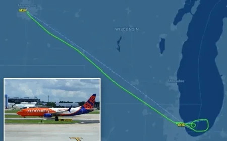 New Jersey-Bound Flight Makes Emergency Landing in Chicago After Sun Country Airlines Incident Sparks Panic Onboard
