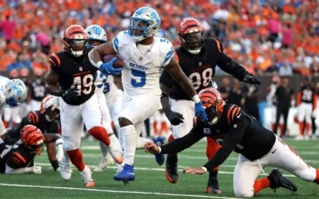 Detroit’s Gibbs and Montgomery Tie NFL Record in Lions’ Win Over Bengals