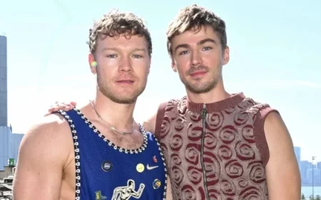 Miles Heizer and Angus O’Brien Showcase Style at ‘Boots’ Event