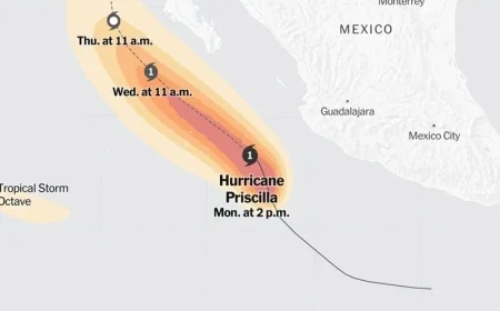 Hurricane Priscilla Intensifies Off Mexico’s Pacific Coast, Bringing Torrential Rains, Dangerous Winds, and Rising Flood Risks