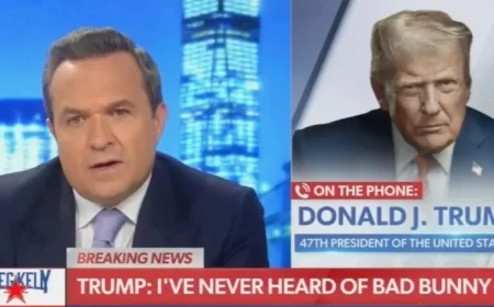 Trump Comments on Bad Bunny’s Super Bowl Booking, Then Digresses