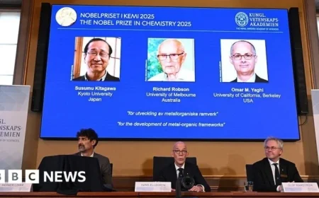 Three Scientists Awarded Chemistry Nobel for Pioneering Metal-Organic Frameworks