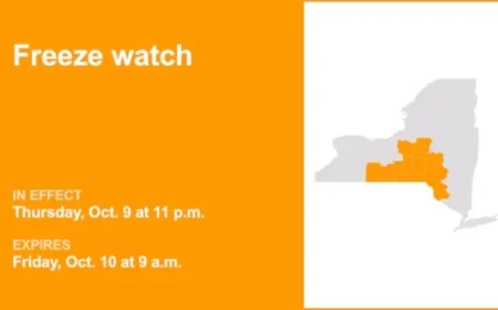 Freeze Watch Announced for Central NY on Thursday and Friday