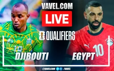 Djibouti vs Egypt: Live Score Updates for 2026 World Cup Qualifiers