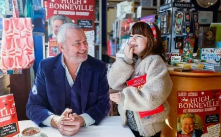 Hugh Bonneville Draws Crowds Signing New Children’s Book in High Street