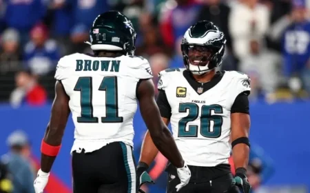 A.J. Brown Clarifies His “I Don’t Recall” Comment on Hurts, Barkley Meeting