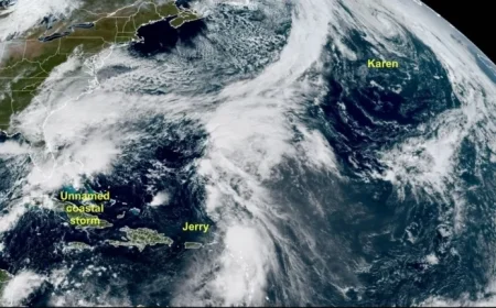 Karen Sets Record as Northernmost Named Storm in Atlantic
