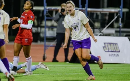 Lackey’s Hat Trick Leads JMU to 3-2 Victory Over Louisiana