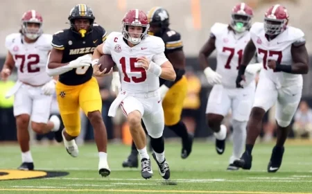 Ty Simpson Strengthens Heisman Bid as No. 8 Alabama Defeats No. 14 Missouri