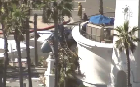 Huntington helicopter crash today: Five hospitalized after chopper goes down near Pacific Coast Highway in Huntington Beach