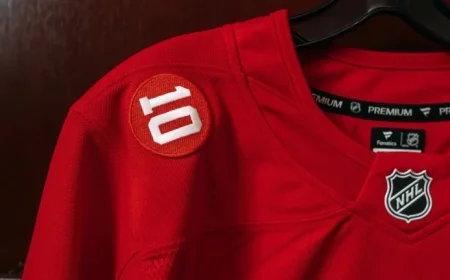 Red Wings Honor Legend Delvecchio with Jersey Patch